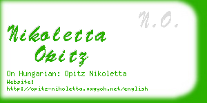 nikoletta opitz business card